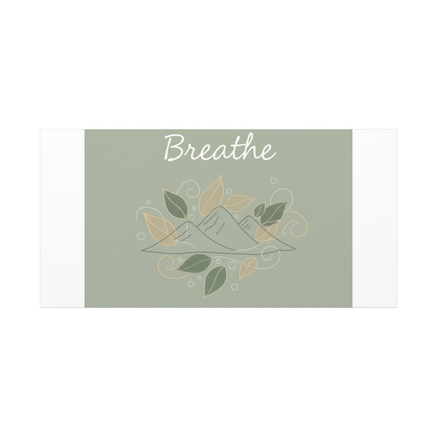 Breathe Mountain Line Canvas | Nature Symbols, Minimal Forest Wall Art