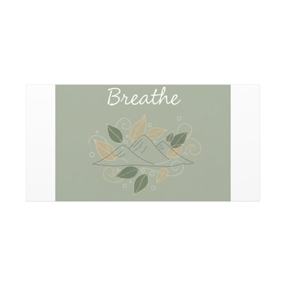 Breathe Mountain Line Canvas | Nature Symbols, Minimal Forest Wall Art