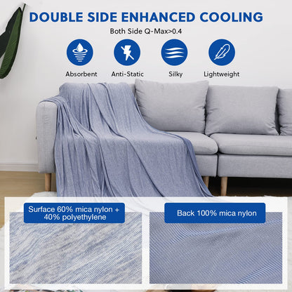 Summer Blanket Thin Lightweight Breathable Soft Double Side Enhanced Cool Blanket