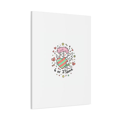 Weird Cupid heart illustration Canvas | Weird Valentine, quirky chaotic love