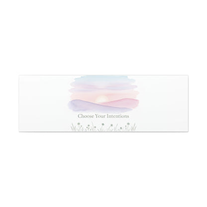 Choose Your Intentions Canvas, soft wellness poster, pastel gradient mindfulness art