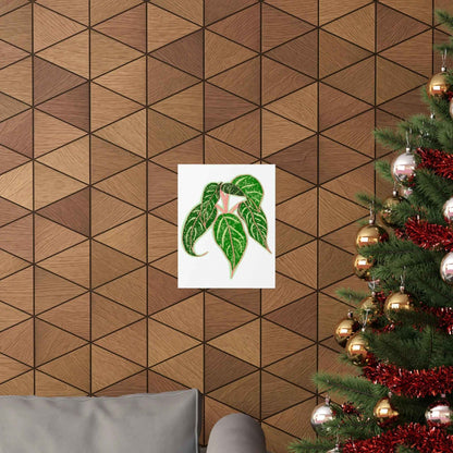 Aglaonema Sparkling Sarah Botanical Print – Unframed Wall Art
