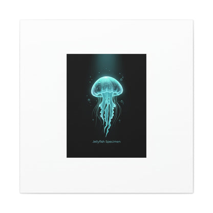 Bioluminescent Jellyfish Art Canvas | Deep Sea Aesthetic, Neon Glow