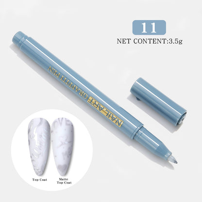 Nail Art Painting Smearing Nail Point Flower Hook Line Pen One Step Glue