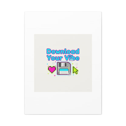 Download Your Vibe Canvas | Y2K Retro Tech, Pixel Floppy Disk Poster