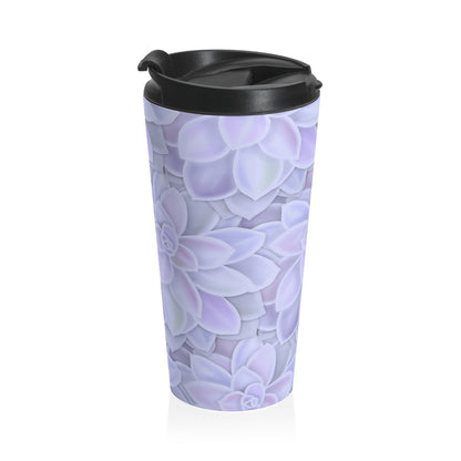 Graptopetalum Murasaki Succulent 15 oz Vacuum Insulated Stainless Steel Travel Tumbler