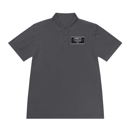 Unity & Strength Men’s Sport Polo — Small “UNITY” Patch Chest Logo