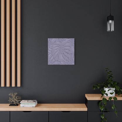 Violet Monstera Canvas Print – Botanical Wall Art