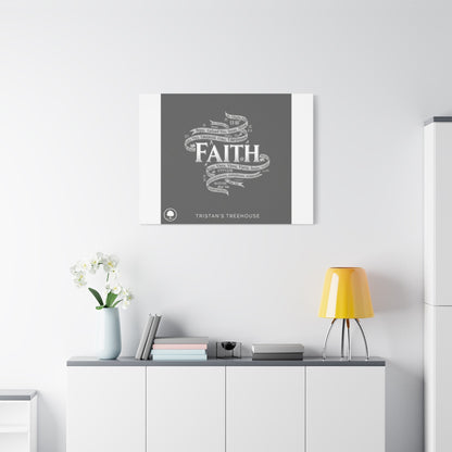 handwritten faith ribbon Canvas | sketch aesthetic, doodle design