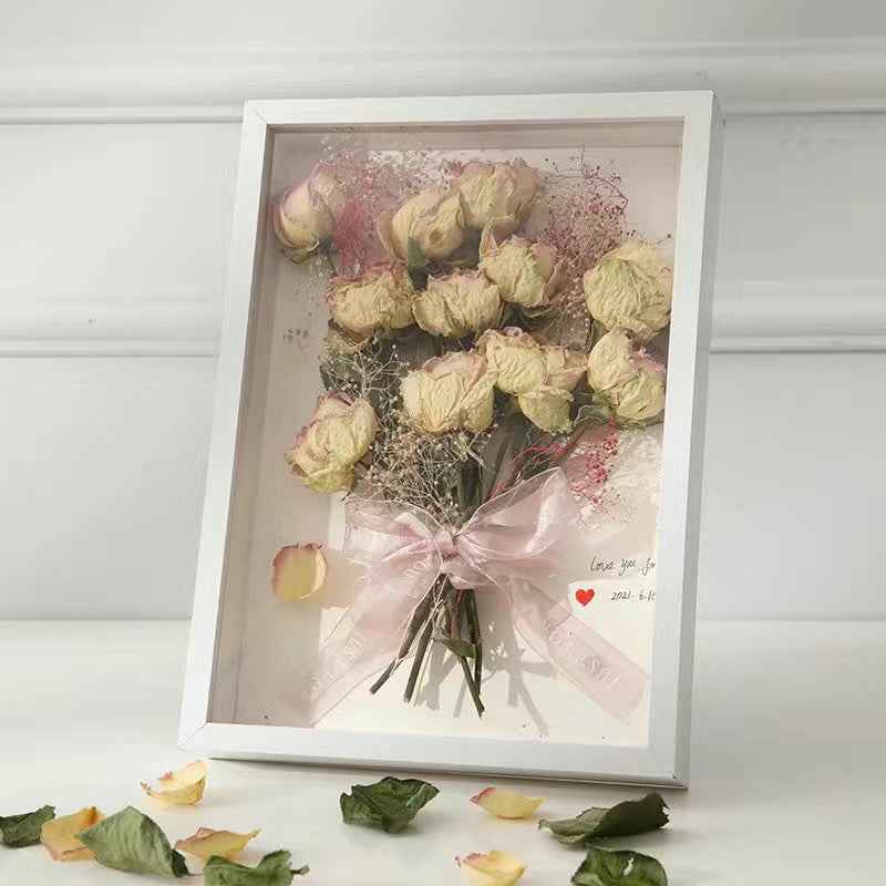 Hollow Dried Flower Photo Frame Diy Table Decoration Preserved Fresh Flower Storage Three-dimensional Handmade