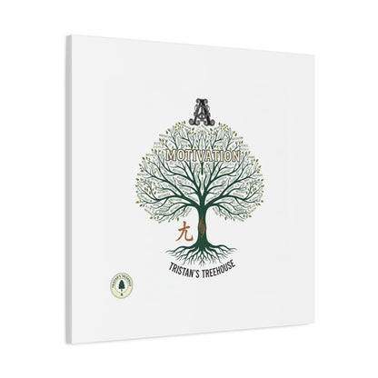 Handwritten Doodle Tree Canvas | Matte Stretched Wall Art