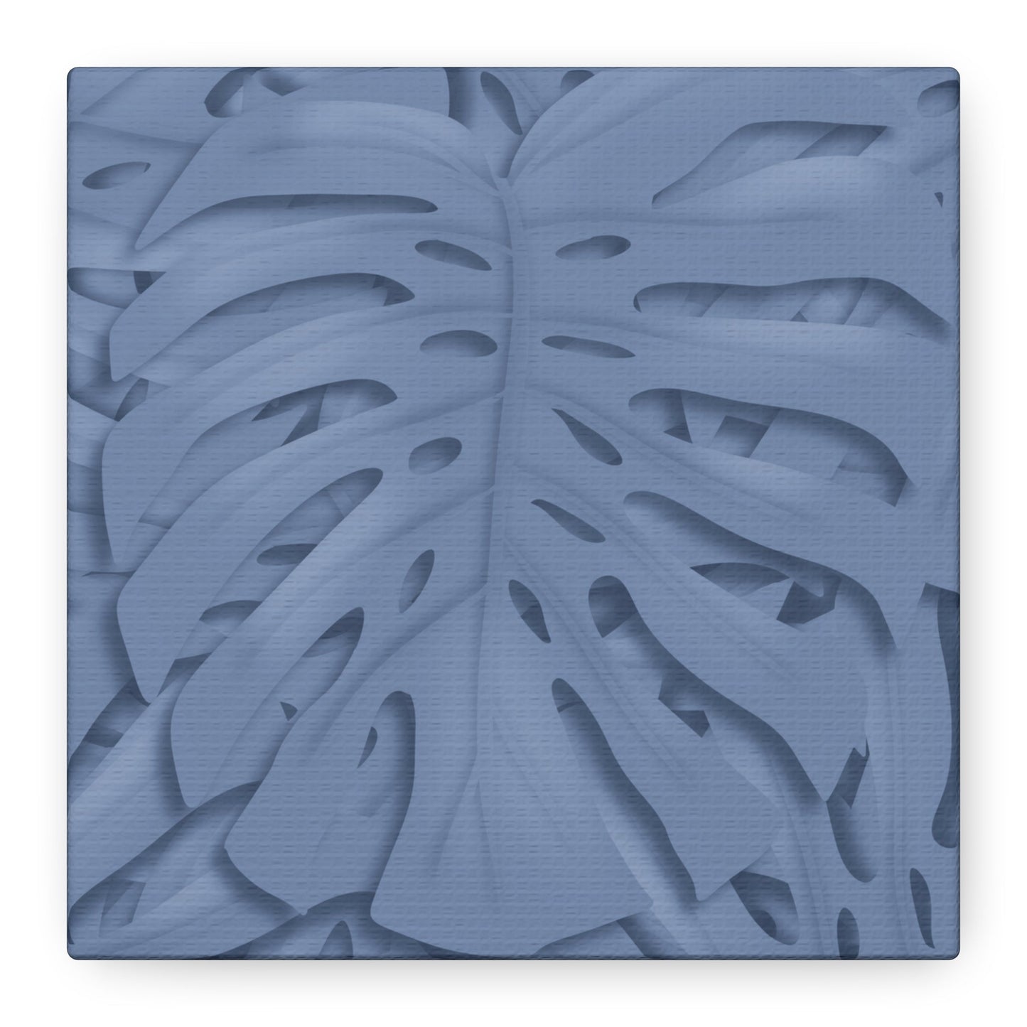 Blue Monstera Canvas Print – Botanical Wall Art