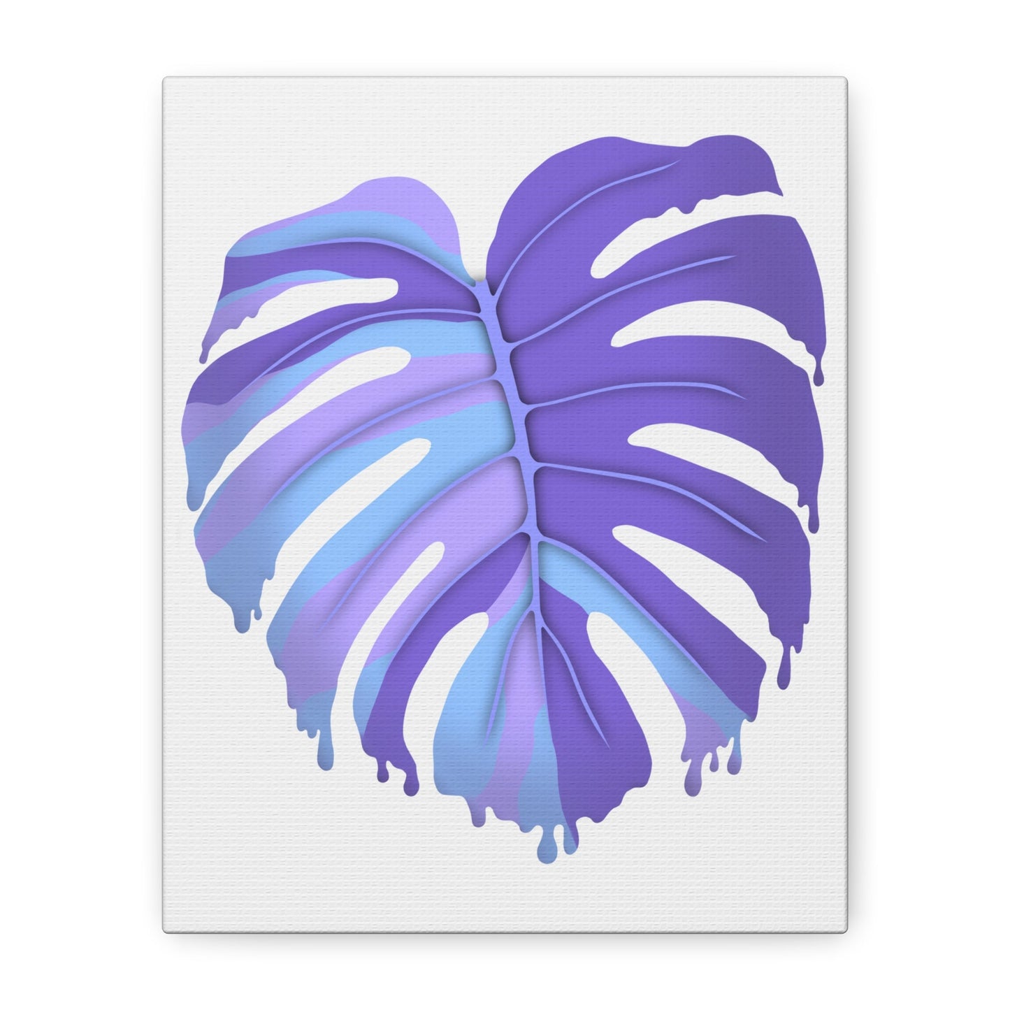 Purple Monstera Canvas Print – Botanical Wall Art