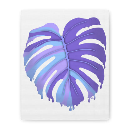 Purple Monstera Canvas Print – Botanical Wall Art