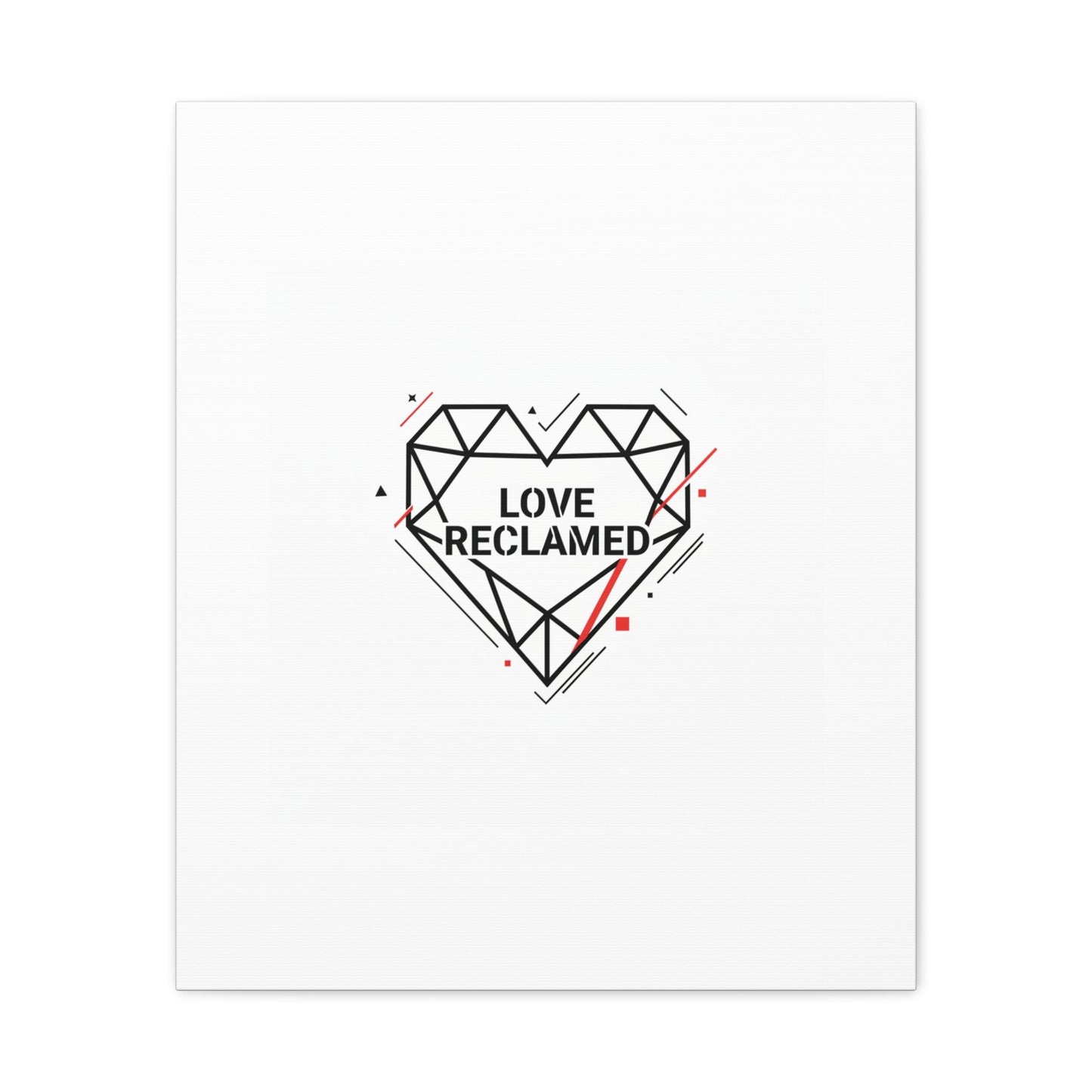 Love Reclaimed Canvas | modern heart design, minimalist love icon