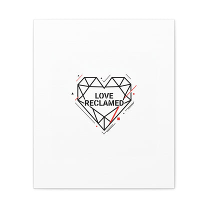 Love Reclaimed Canvas | modern heart design, minimalist love icon