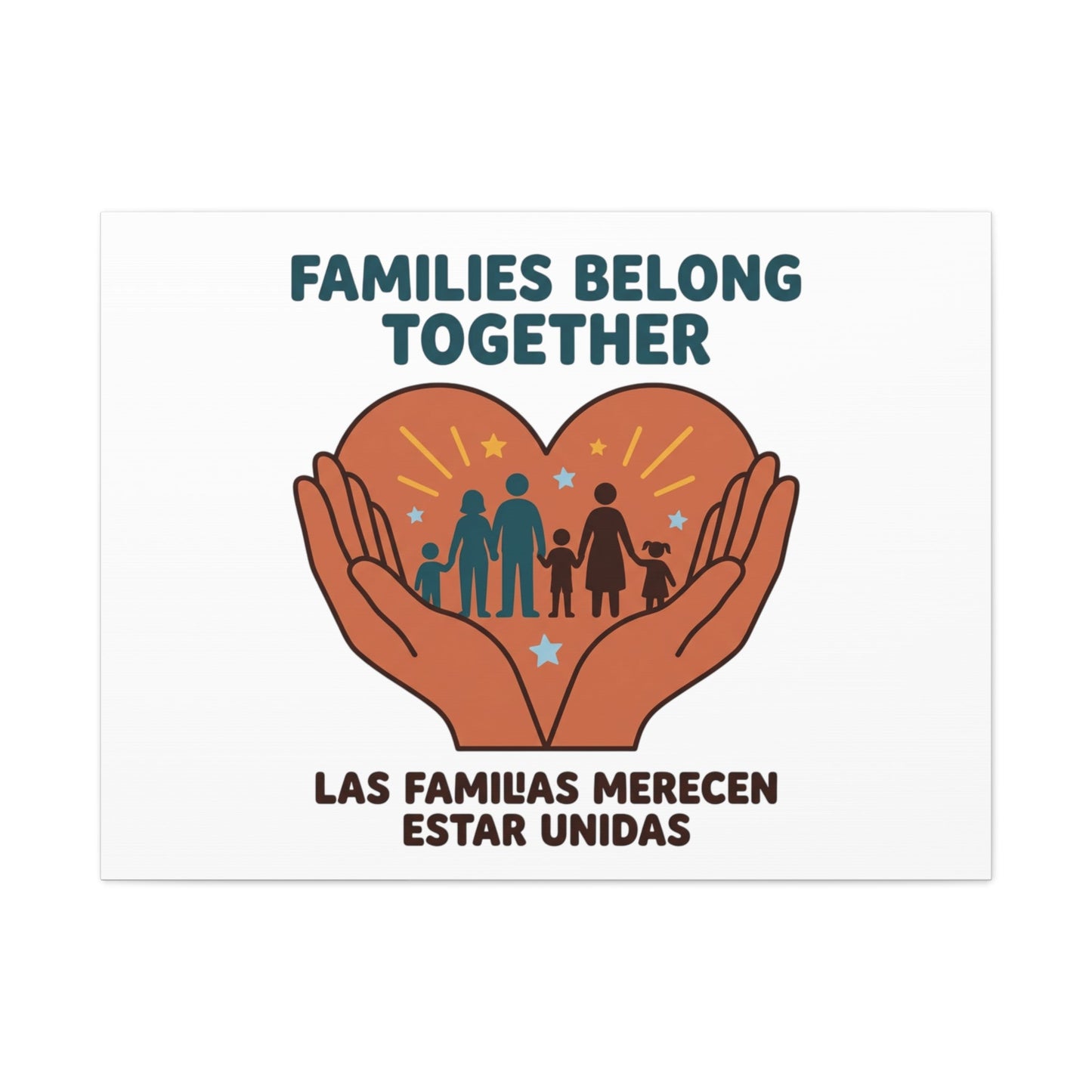 Families Belong Together Canvas | Family Unity, Bilingual Solidarity