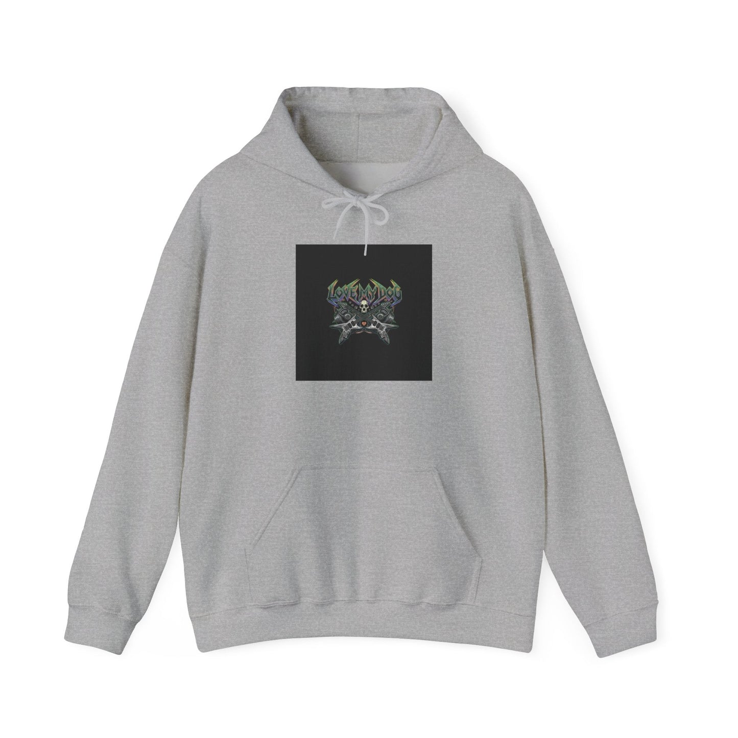 LOUD Self-Care, Metal Font Hoodie | gothic wellness quote, edgy self-care merch