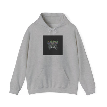LOUD Self-Care, Metal Font Hoodie | gothic wellness quote, edgy self-care merch