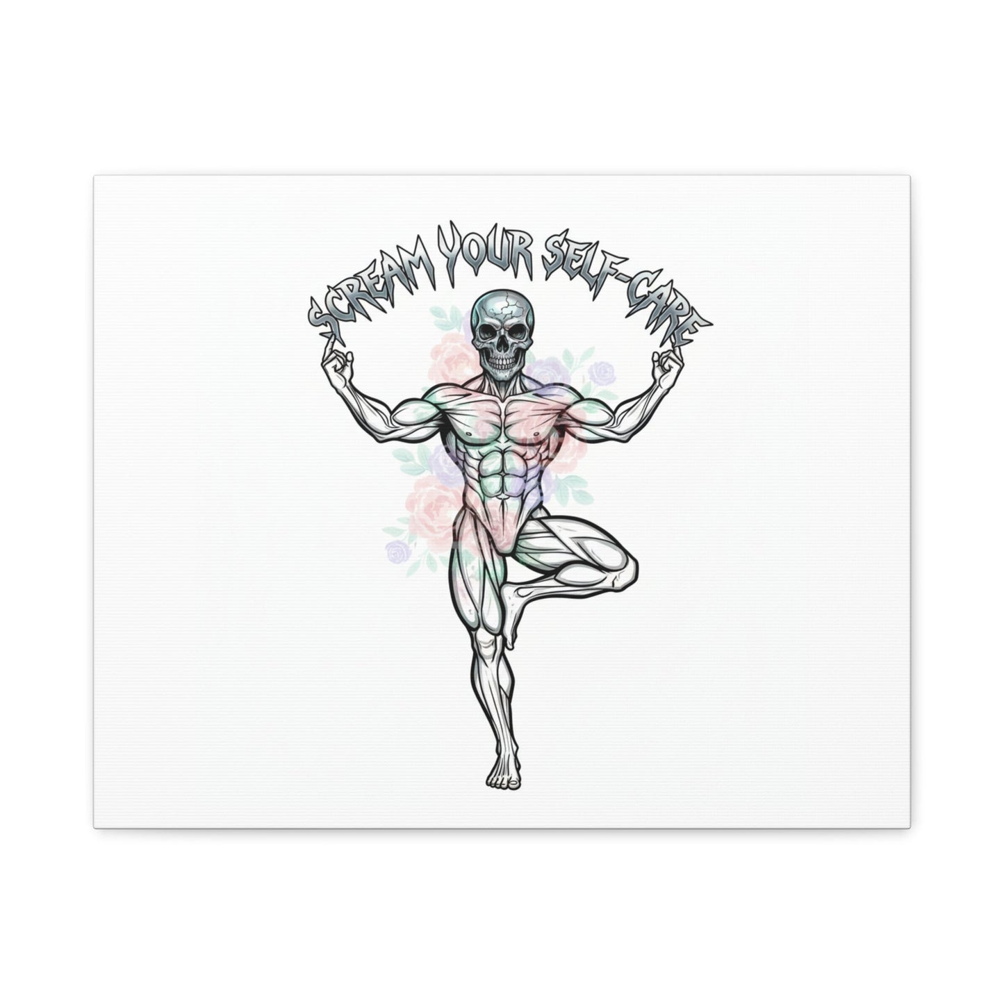 Scream Your Self-Care Canvas | Heavy Metal Wellness, Gothic Wellness Quote