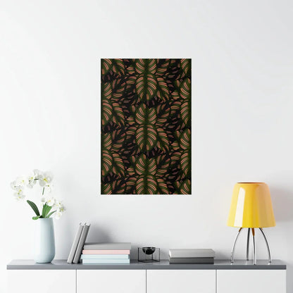 Calathea Pinstripe Botanical Print – Unframed Wall Art