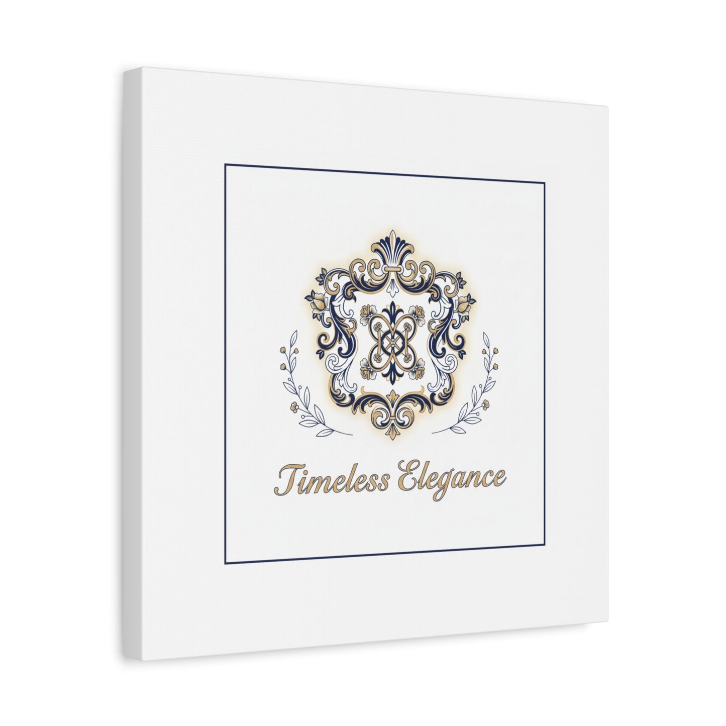 Ornate Brooch Emblem Canvas | Vintage Formalwear Accents, Baroque Print