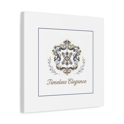 Ornate Brooch Emblem Canvas | Vintage Formalwear Accents, Baroque Print