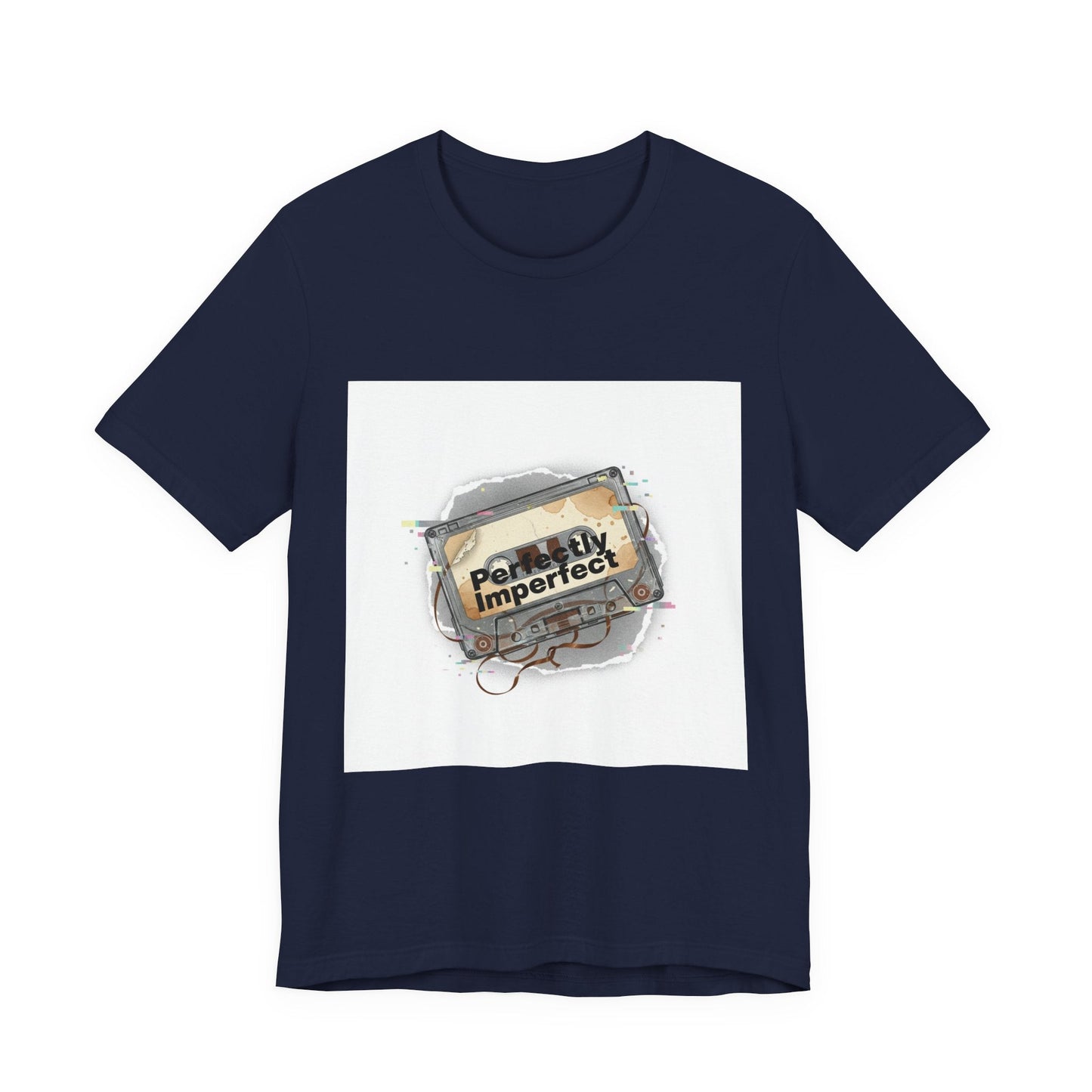 Glitch Cassette 'Perfectly Imperfect' Tee | glitch art shirt, retro tech nostalgic