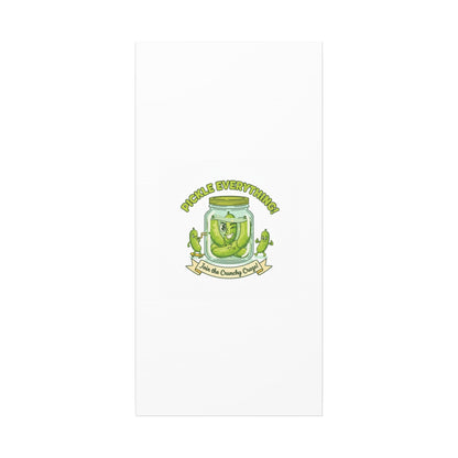 Pickle Everything! Matte Canvas | Brine Design, Pickle Lover Art