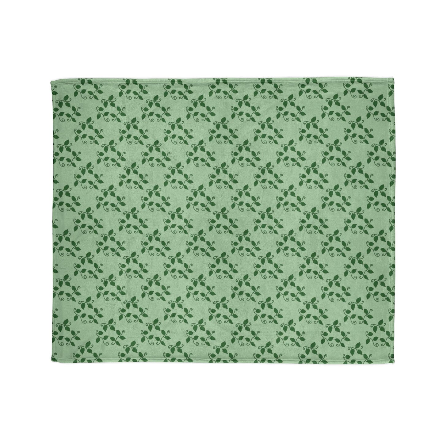 Pothos Pattern Cozy Fleece Throw Blanket