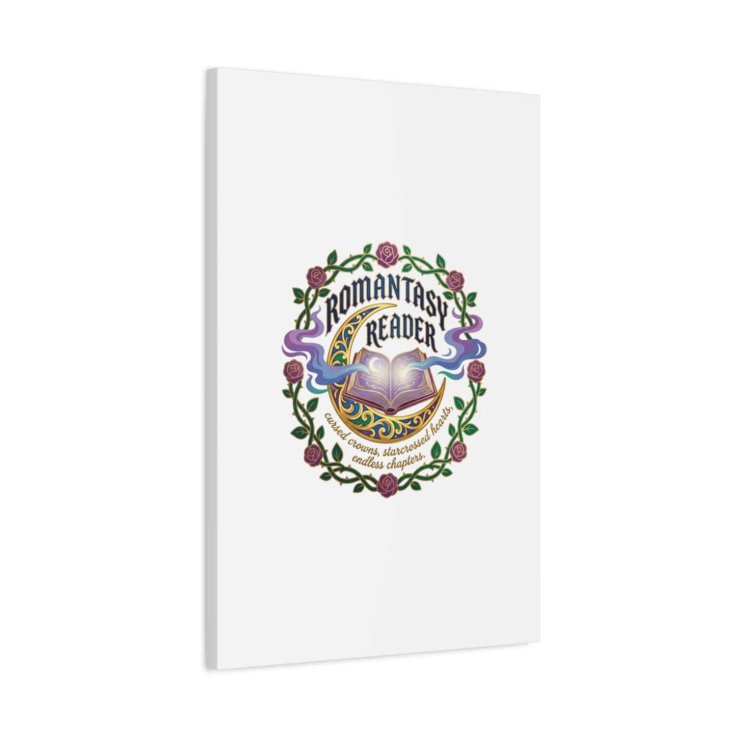 Romantasy Reader Canvas Print | enchanted bookish celestial gothic