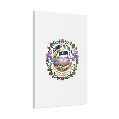 Romantasy Reader Canvas Print | enchanted bookish celestial gothic