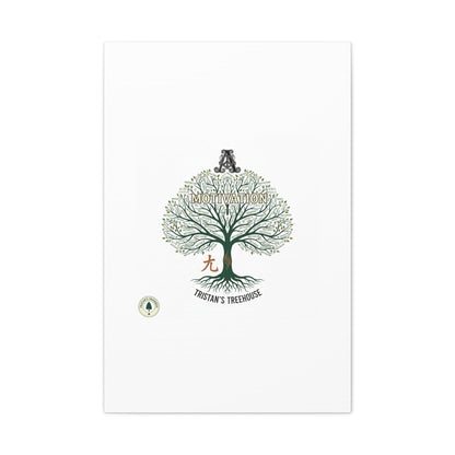 Handwritten Doodle Tree Canvas | Matte Stretched Wall Art