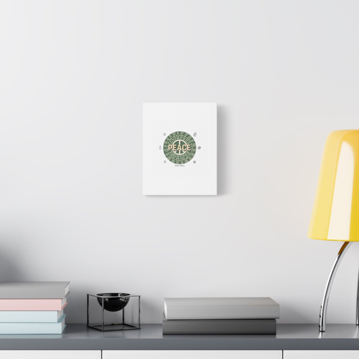 Peace doodle canvas | hand drawn sketch aesthetic, handwritten message