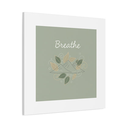 Breathe Mountain Line Canvas | Nature Symbols, Minimal Forest Wall Art