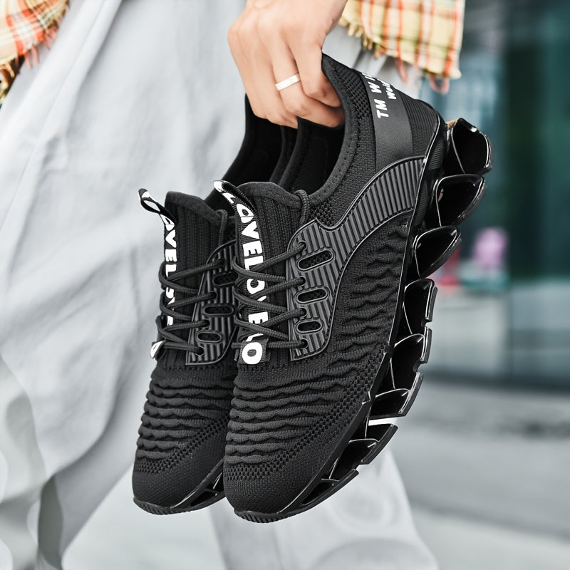 Athletic Footwear for Men - Cozy And Airy Sneakers, Practical, with a Soft Sole Ideal for Prolonged Standing, Featuring a Fish Scale Pattern for Gym Workouts, Walking, And Outdoor Pursuits