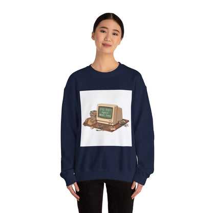 I’ll Try Again Next Year Crewneck Sweatshirt | Resolution Joke, Retro Computer