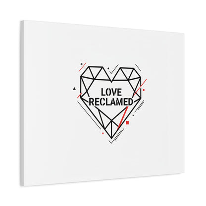 Love Reclaimed Canvas | modern heart design, minimalist love icon