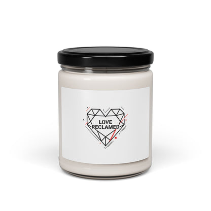 Geometric Chain Heart Candle | Scented Soy Candle, Minimalist Punk Heart