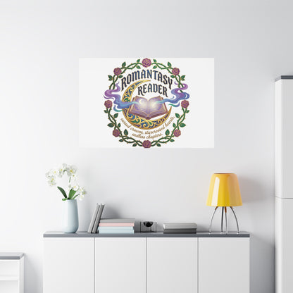 Romantasy Reader Canvas Print | enchanted bookish celestial gothic