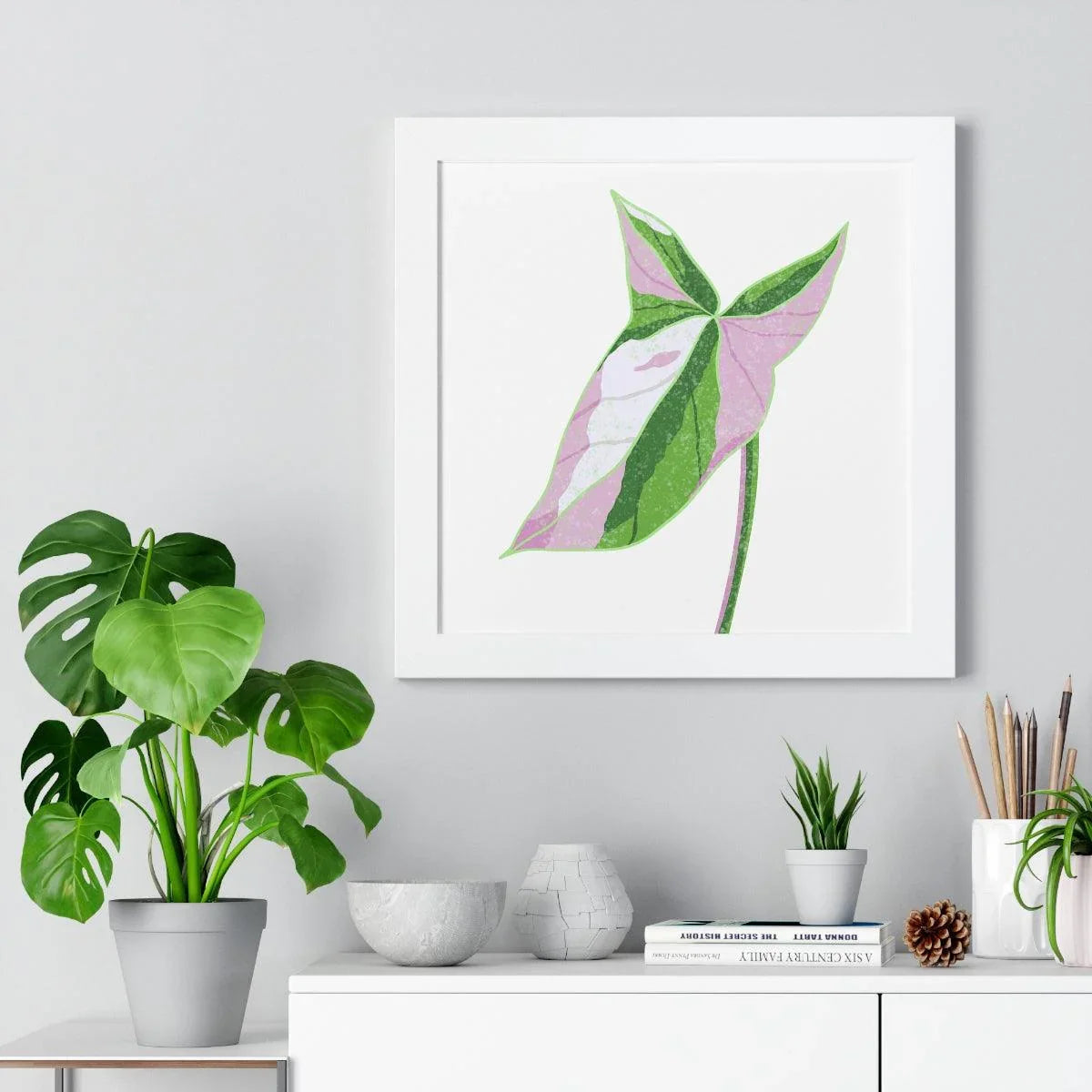 Syngonium Tricolor Framed Print – Botanical Wall Art