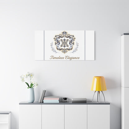 Ornate Brooch Emblem Canvas | Vintage Formalwear Accents, Baroque Print
