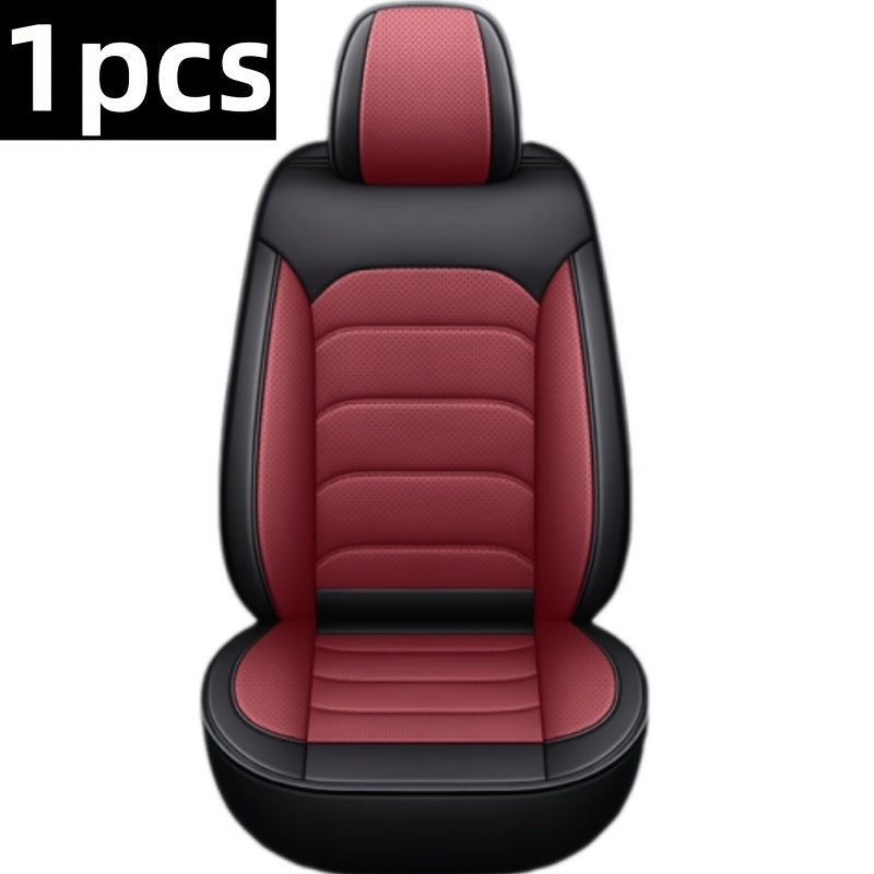 1pc and 2pcs Luxury Faux Leather Car Front Seat Covers | Universal Fit, Independent Seat Design for Main Driver/Co-driver, All-inclusive Sports Car Seat, Suitable for Cars, SUVs, and Pickup Trucks
