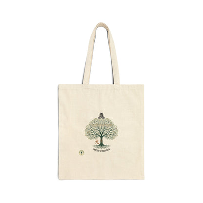 Handwritten Doodle Tree Tote | sketch aesthetic, handwritten message