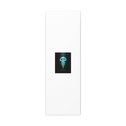 Bioluminescent Jellyfish Art Canvas | Deep Sea Aesthetic, Neon Glow
