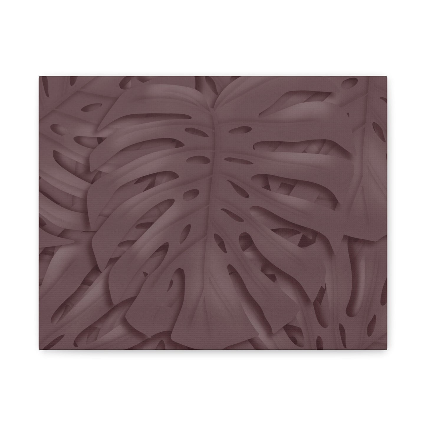 Merlot Monstera Canvas Print – Botanical Wall Art