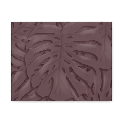 Merlot Monstera Canvas Print – Botanical Wall Art
