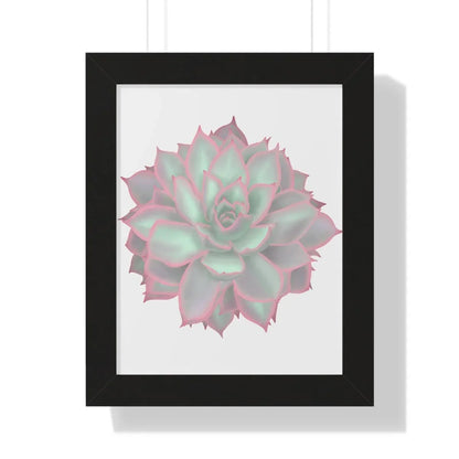 Echeveria Violet Queen Succulent Framed Print – Botanical Wall Art