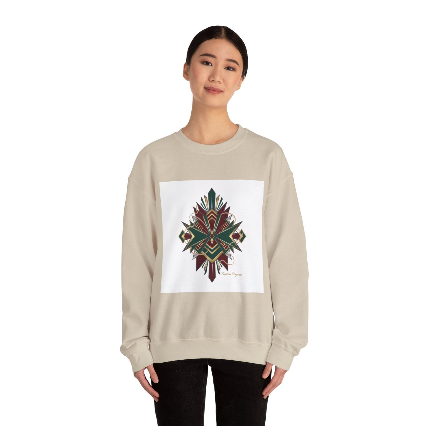 Dark Geometric Crest Crewneck | Gothic Occult Art Sweatshirt