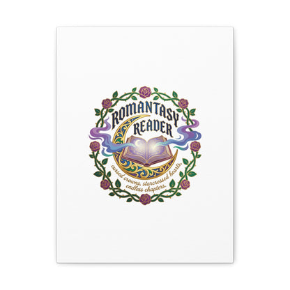 Romantasy Reader Canvas Print | enchanted bookish celestial gothic